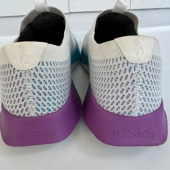 Allbirds Tree Dasher Relay Sneakers White Blue Purple size 9 - Picture 10 of 11